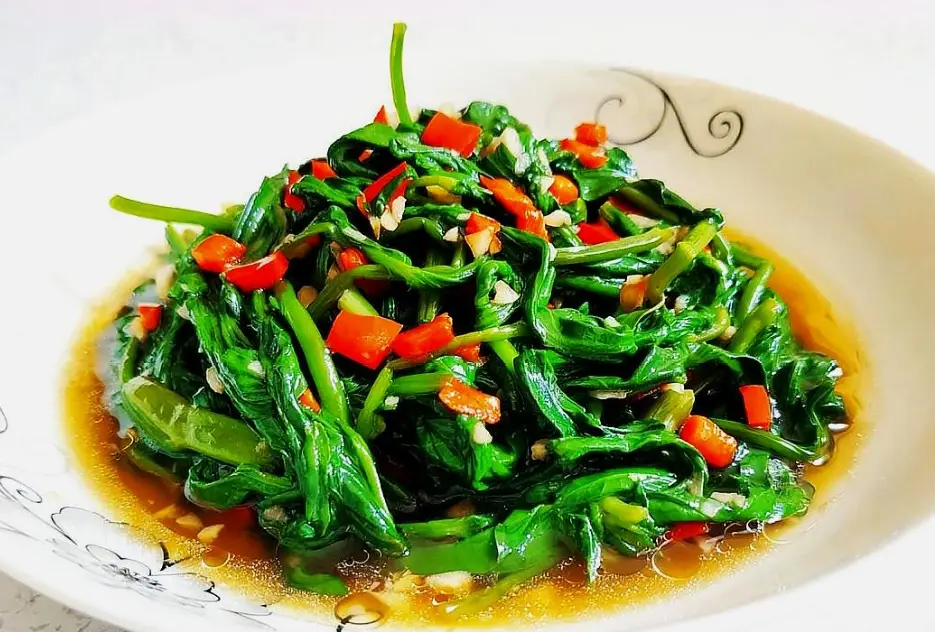 櫻花蝦醬空心菜 做法