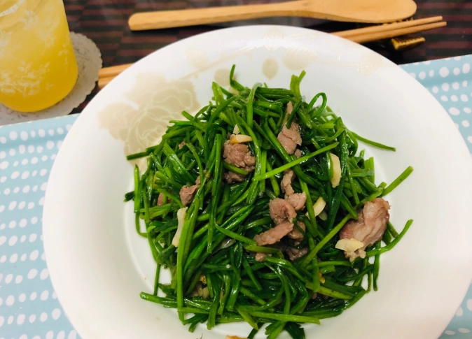 水蓮炒肉絲食譜