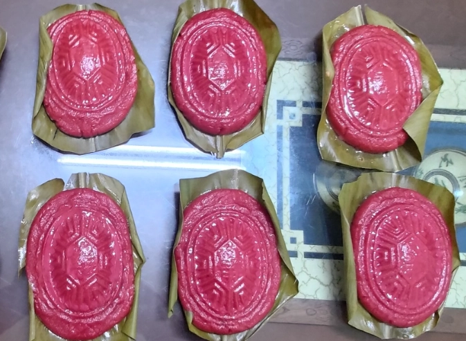 傳統紅龜粿制作