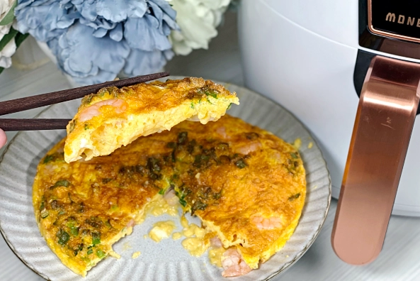 蝦仁烘蛋氣炸鍋做法