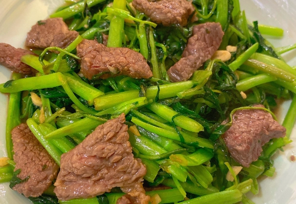 空心菜炒牛肉 不加沙茶