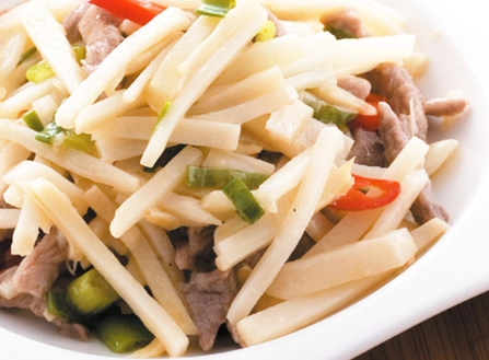 筍片炒肉絲 做法